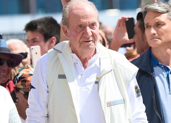 Honorary King Juan Carlos I Returns to Galician Sanxenxo for Regatta
