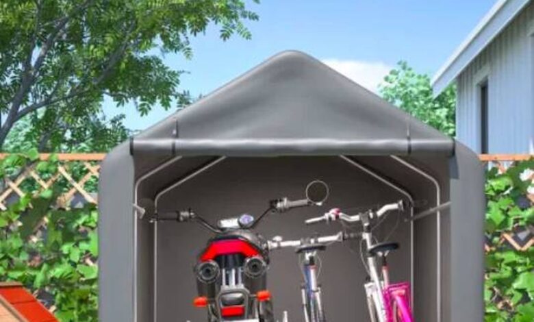 Leroy Merlin выпустил практичный сборный гараж для защиты велосипедов от штормов