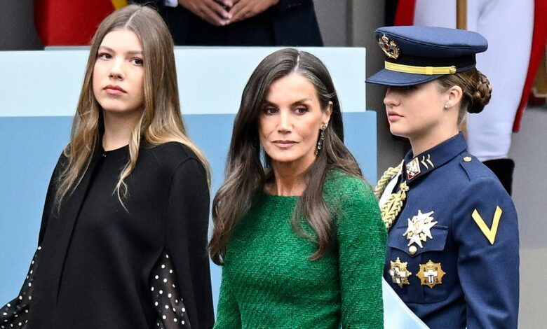 Queen Letizia Chooses Emerald Outfit for Spanish National Day 2025