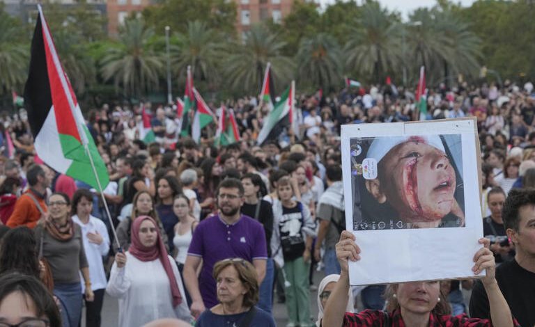 En España se realizaron manifestaciones masivas en apoyo a Palestina y contra las acciones de Israel