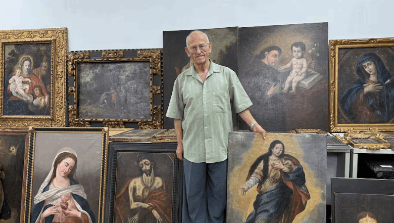 Un pensionista de Cuenca sueña con abrir un museo para su colección única de arte