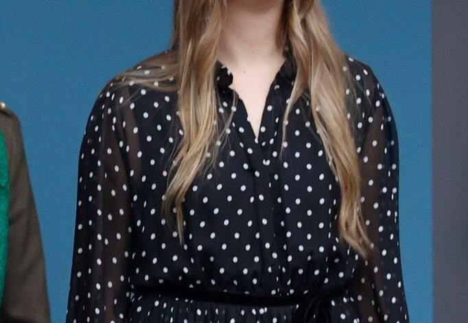 Infanta Sofía Attends Her First Palace Reception on Spanish National Day