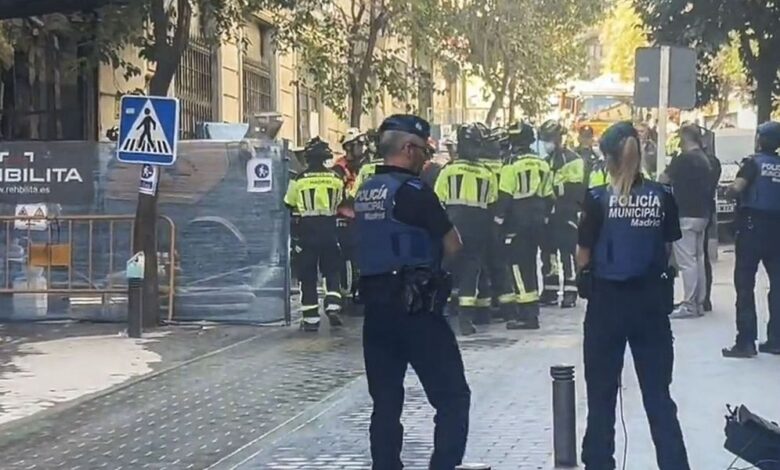 Se derrumba un edificio en el centro de Madrid: dos desaparecidos y un herido