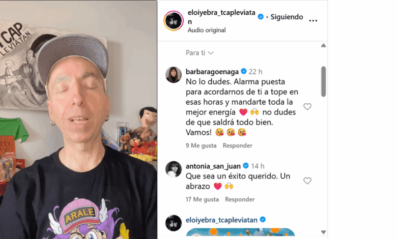 El actor español Eloy Ebra se somete a una complicada operación para extirpar un tumor