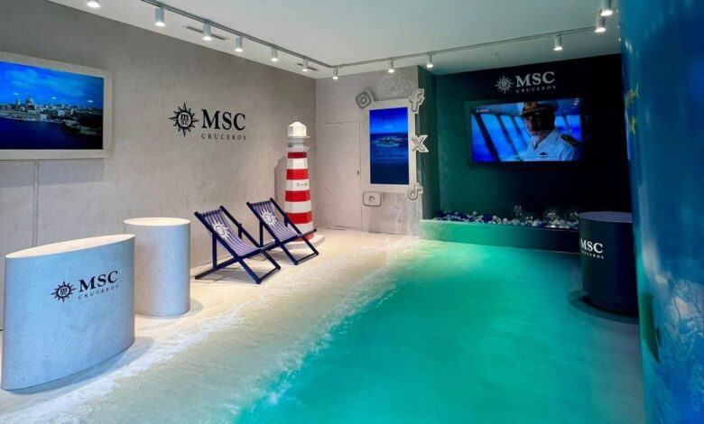 MSC Cruceros opens immersive store in Madrid with a Caribbean beach theme