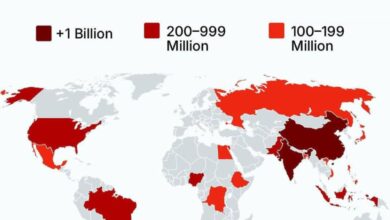 Какие страны мира преодолели рубеж в 100 миллионов жителей по данным 2025 года