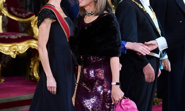 Three Guests Nearly Outshine Queen Letizia at Royal Palace Dinner