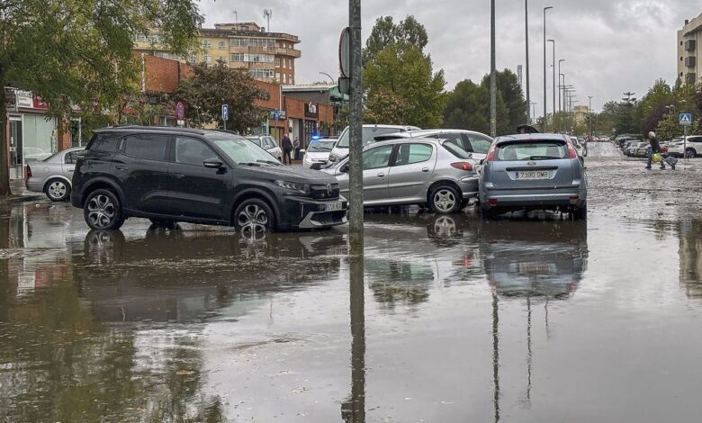 Сильный ливень и шквалистый ветер парализовали движение и работу в Касересе