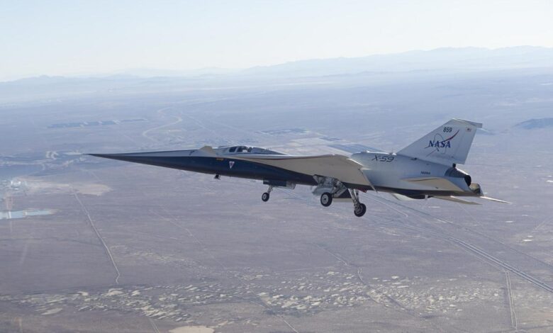 NASA Conducts First Test Flight of Experimental X-59 Supersonic Jet in California