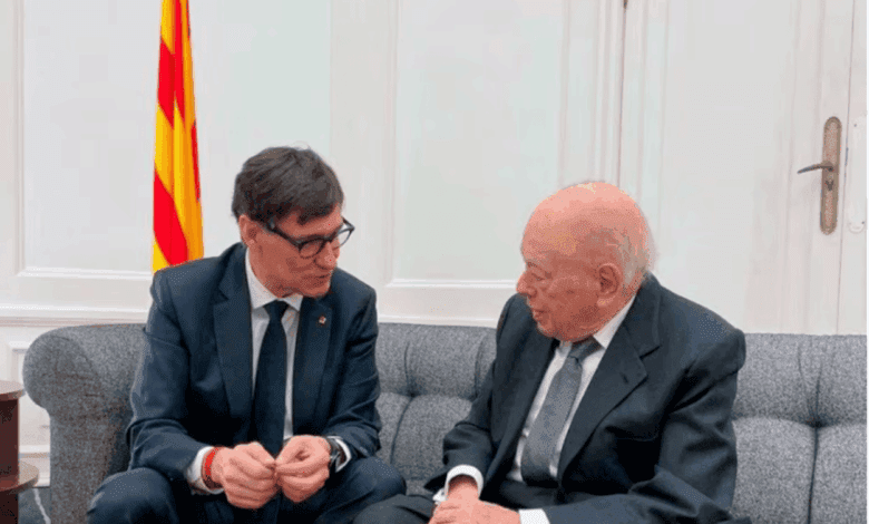 Salvador Illa se reúne con Jordi Pujol tras la reapertura del juicio al ex presidente de Cataluña