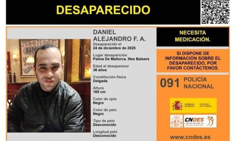 Man with Medical Needs Missing in Palma Since Christmas Eve