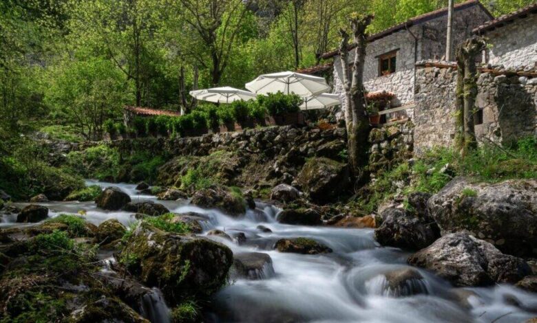 Tiny Asturian village in the mountains with no roads or phone signal complete isolation