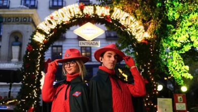 В Мадриде открыли бесплатный «Лес Желаний» с огнями метро и новогодними квестами