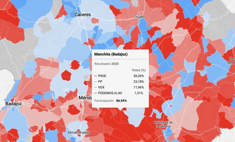 How Votes Were Distributed in Extremadura’s Districts on December 21 Elections