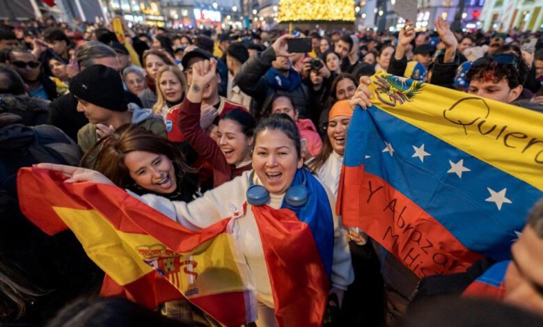 Venezuelans in Madrid Celebrate the Arrest of Maduro and Dream of Going Home