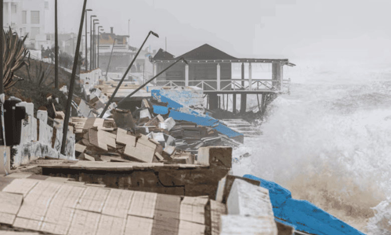 Storm Destroys Matalascañas Promenade Beach Resort Under Threat