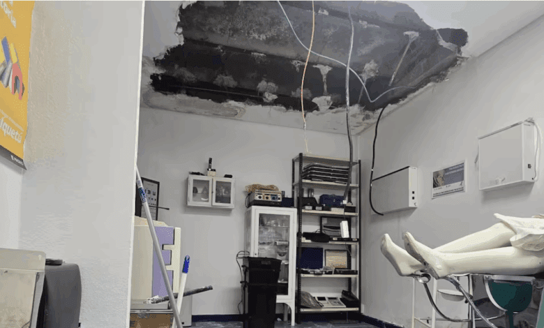 Ceiling collapses in Madrid health center with chronic issues