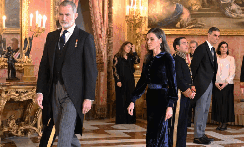 King Felipe VI and Queen Letizia welcome diplomats in Madrid amid geopolitical tension