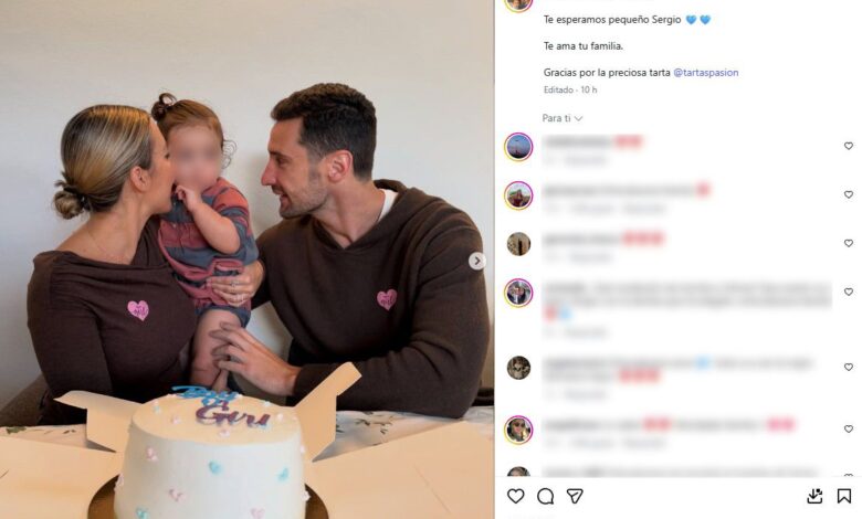 Alba Silva and Sergio Rico reveal name and gender of their future son at a family celebration