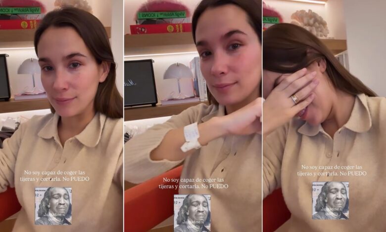 María Pombo bursts into tears after birth of her third daughter