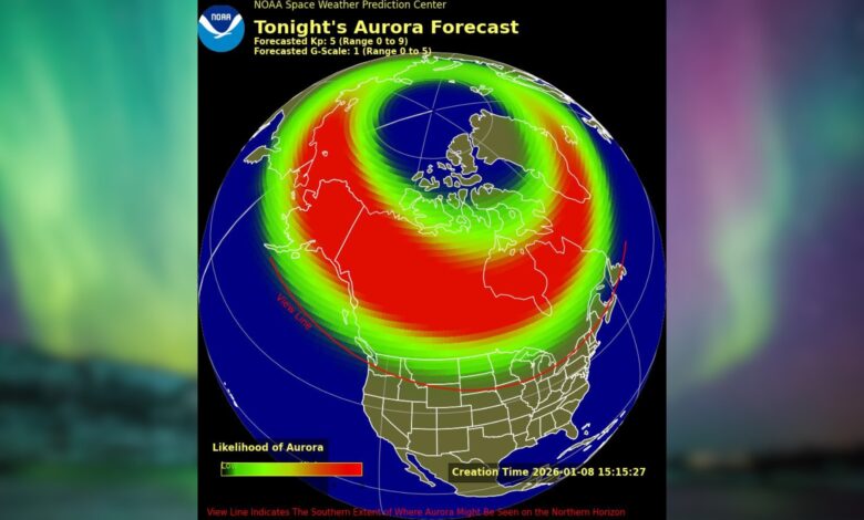 Жители 12 штатов США смогут увидеть северное сияние в ночь на 9 января
