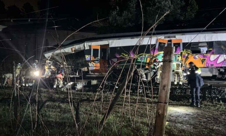 Deadly rail disaster in Catalonia as train derails after striking wall
