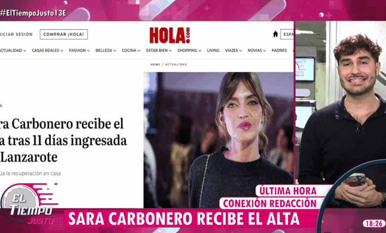Сара Карбонеро вернулась в Мадрид после экстренной госпитализации на Лансароте