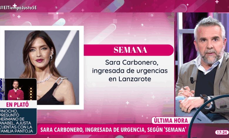 Sara Carbonero hospitalizada de urgencia en Lanzarote durante sus vacaciones de Año Nuevo