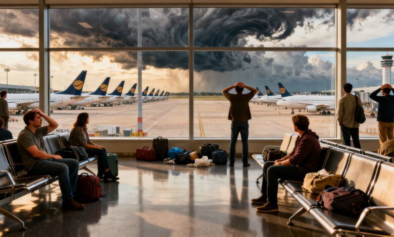 Storm Paralyzes Barcelona Airport as Dozens of Flights Canceled Due to Hurricane