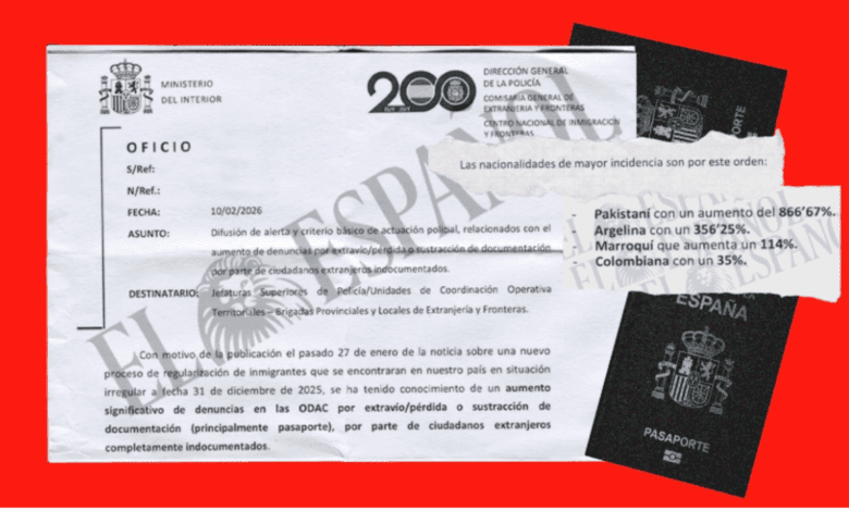 Резкий всплеск фиктивных заявлений о потере паспортов среди иностранцев в Испании