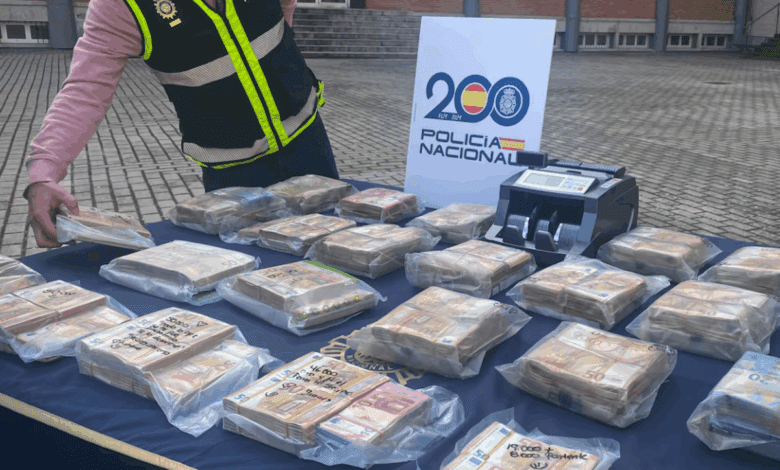 One Million Euros with Messages of Happiness Seized as Drug Boss Arrested in Madrid