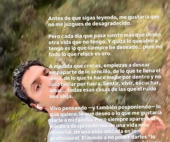 Spanish influencer Tomás Páramo admits to deep crisis despite success