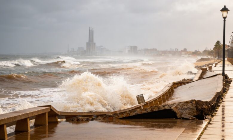 Штормовое предупреждение: шесть районов Каталонии остались без поездов и с ограничениями