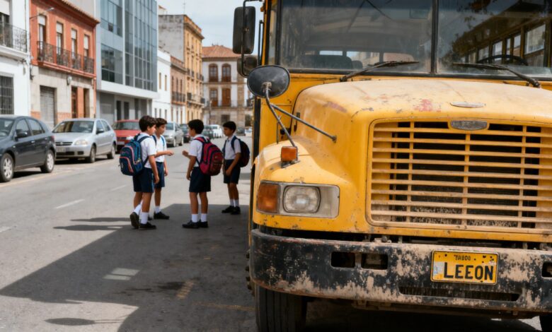 Multa de 6.002 euros y proceso penal insólito resultado tras control de transporte escolar en León