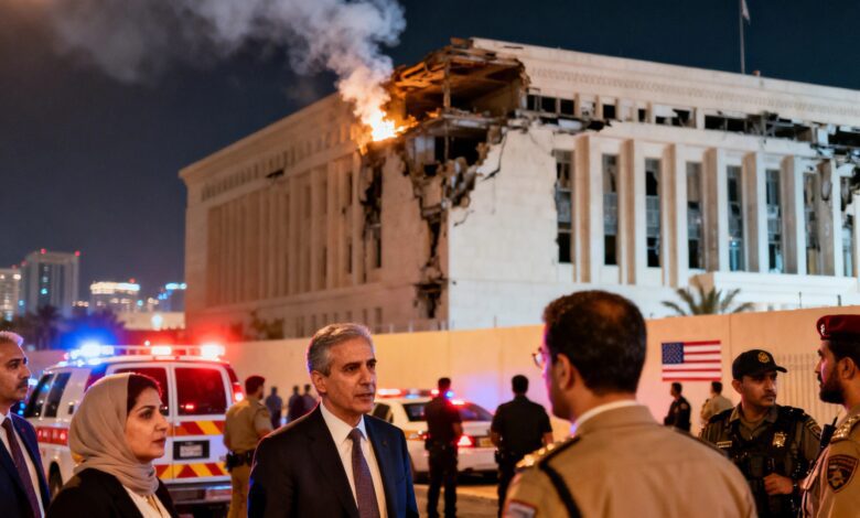 Дроны атакуют посольство США в Эр-Рияде, Иран наносит удар по базе в Бахрейне