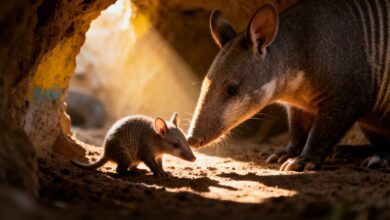 В Bioparc Valencia впервые показали редкого детёныша ориктеропа с матерью RUSSPAIN.COM