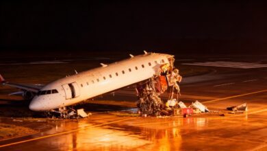 Два погибших и хаос в аэропорту: столкновение Air Canada с пожарной машиной в Нью-Йорке RUSSPAIN.COM