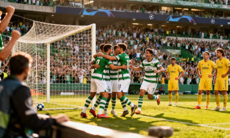 Sporting CP holds slim lead in Champions League match