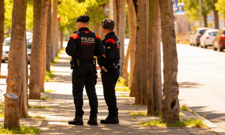 Два мужчины задержаны в центре Жироны после нападения на полицейских