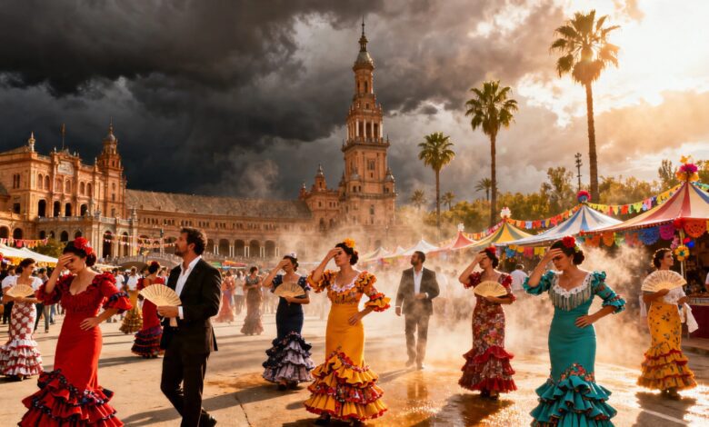 Unusual Heat at Feria de Abril in Seville: Up to 32°C and Risk of Showers
