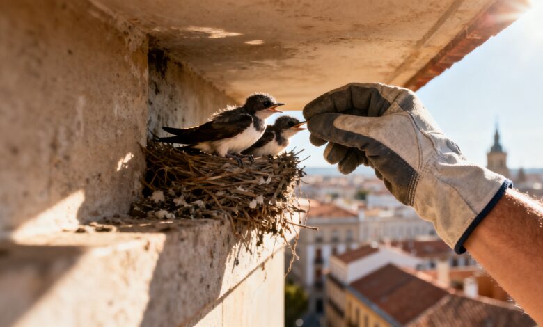 Почему тысячи птенцов стрижа в Мадриде оказываются на грани — и кто их спасает