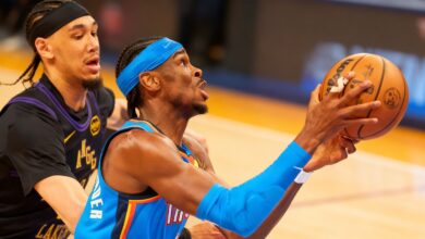Поражение «Лейкерс»: 43 очка разницы и травма лидера в матче с «Оклахомой» RUSSPAIN.COM