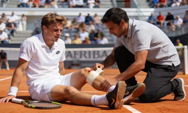 Knee injury forces Draper to retire at the start of Barcelona tournament