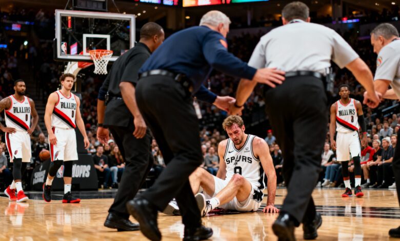 Victor Wembanyama sidelined with concussion after fall during game against Portland