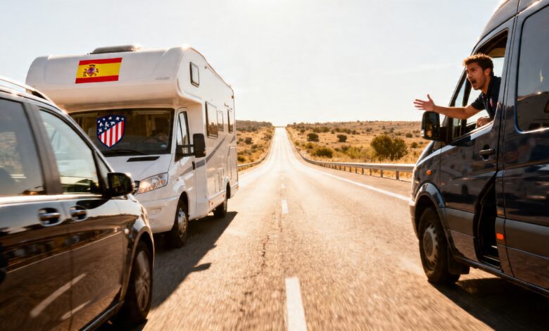 Two Fans Arrested for Dangerous Pursuit of Atlético Campervan on the A-66 Highway