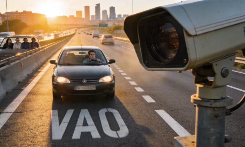 В Испании начали штрафовать за одиночную езду по новым полосам VAO