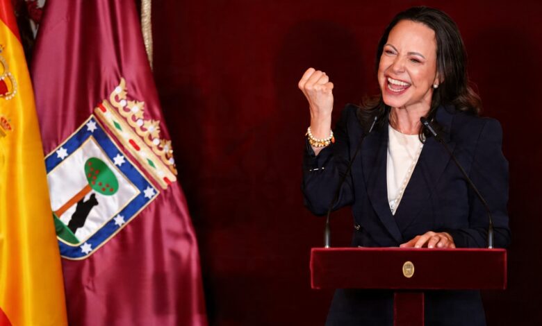 María Corina Machado explicó por qué no se reunió con Sánchez