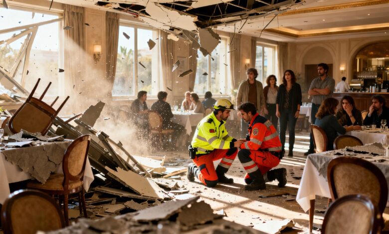Seven Injured After Ceiling Collapse at Poseidón Hotel in Benidorm