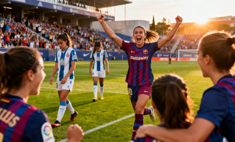 Барселона близка к титулу после победы в дерби над Espanyol