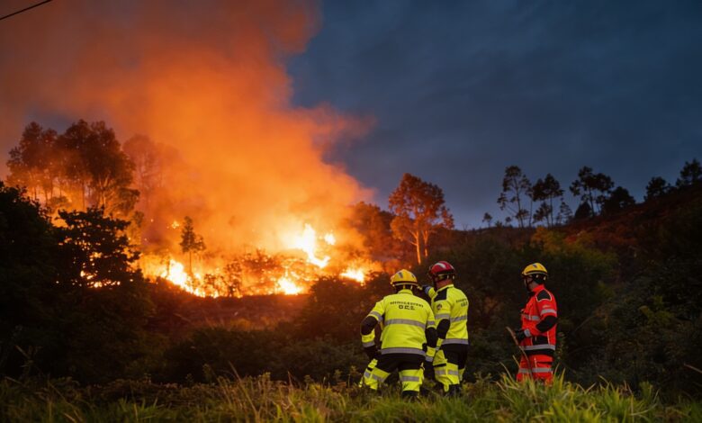 В Галисии стабилизировали крупные пожары: сгорело 750 гектаров леса
